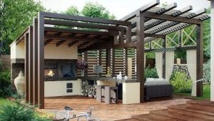 Pavillon mit Sommerküche: Funktionen und Design
