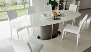 Kuhinjski ovalni stolovi: značajke, vrste, savjeti za odabir