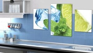 Modular paintings in the kitchen: stylish options