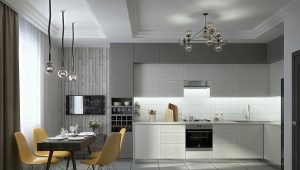 Gray and white kitchen: choice of style and design ideas