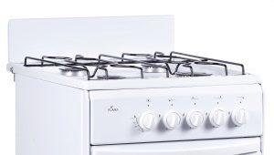 Gas stove with convection oven