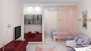 Diseño de un apartamento de una habitación con un área de 33 metros cuadrados. metro