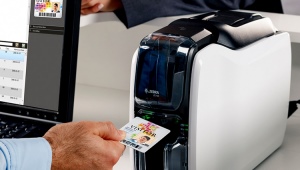 Features of printers for printing on plastic cards