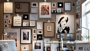 Wall decoration with framed photos