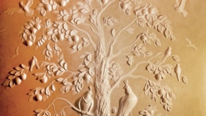 Technology for creating bas-reliefs in the form of trees