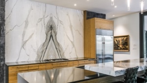 Wall panels for marble in the interior
