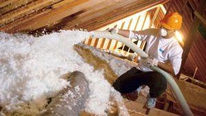 Thermal insulation of the ceiling with ecowool