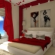 紅色臥室