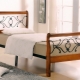 Wooden single beds