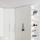 White corner cabinets