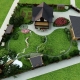 Entwurf eines Sommerhauses mit einer Fläche von 10 Hektar