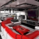 Korkean teknologian keittiö-olohuone: modernin sisustuksen piirteet
