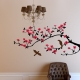 Behang met sakura in het interieur