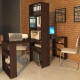 Writing desk with shelving - compact furniture in the room