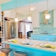 Turquoise tiles in a modern interior