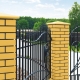Capace pentru stâlpi pentru un gard de cărămidă