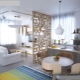 Scandinavian style kitchen-living room: interior design ideas