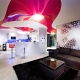 Stretch stropy pro halu: krásný design obývacího pokoje