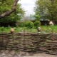 Original wicker fence in the country: manufacturing technology