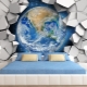 Stereoscopisch 3D-behang voor muren: modieuze ideeën in het interieur