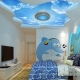 Stretch ceilings with a pattern in interior design