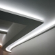 Ceiling lighting with LED strip: placement and design options