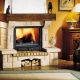 Hall with a fireplace: interior design ideas