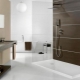 Doccia in un bagno senza cabina doccia: sottigliezze di design