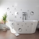 Stickers for tiles in the bathroom: features and options for the use of decor