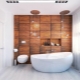 Wood-like tiles in the bathroom interior: finishes and features of choice