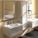 浴室中带橱柜的水槽：类型，材料和形式
