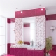 Roze keramische tegels: mooie ideeën in het interieur