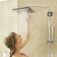 Koupelnová dešťová sprcha s baterií: vlastnosti a kritéria výběru