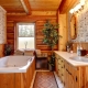 木屋中的浴室：有趣的设计解决方案