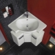 Scegliere un lavabo ad angolo con mobiletto lavabo in bagno