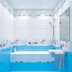 浴室室内设计中的蓝色瓷砖