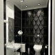 How to decorate a black and white bathroom?
