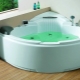 带水力按摩的角落浴缸：选择的优势和提示