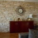 Using facing stone for wall decoration