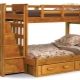 Children's bunk beds made of solid wood: types and design