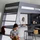 Loft beds with working area for teens