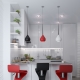 Keuken-woonkamer ontwerp met een bar