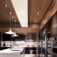Conception de plafond dans la cuisine-salon