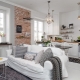 Kuchyň-obývací pokoj o rozloze 25 m2.m: jemnost designu a možnosti designu