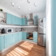 Turquoise kitchen in interior design
