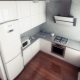 Design de bucătărie cu o suprafață de 6 mp. m cu frigider