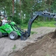 Unități de excavator pe un mini-tractor: subtilitățile selecției și funcționării