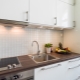 White tile apron in the kitchen: design options