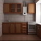 Jak si vybrat design pro malou kuchyň s plynovým ohřívačem vody?