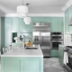 Mint kitchen in interior design